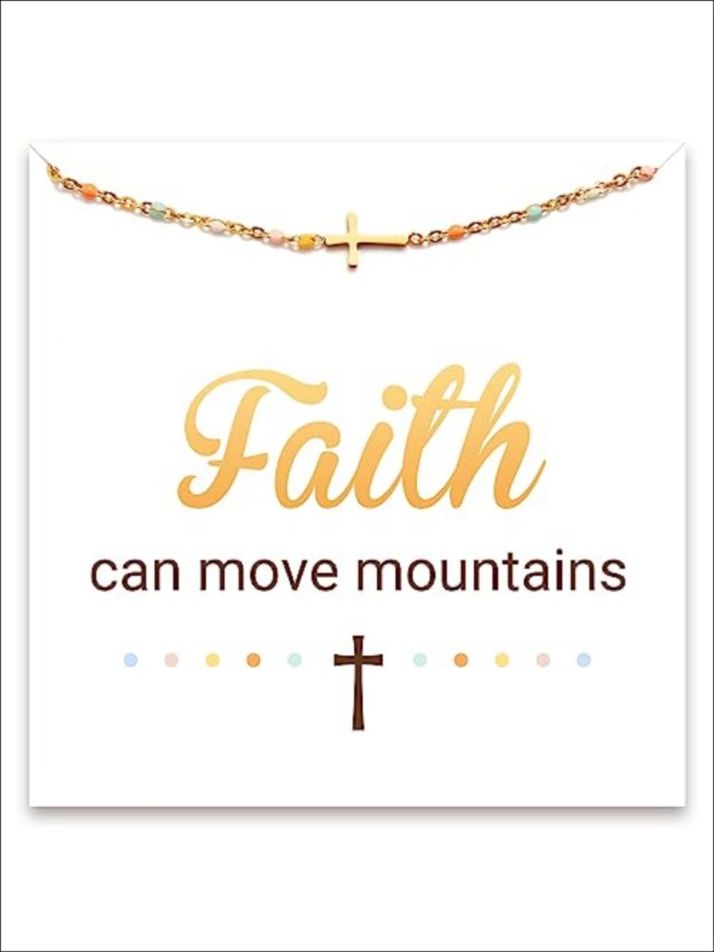 18K Gold Plated Cross Bracelet Religious Christian Gift for Women